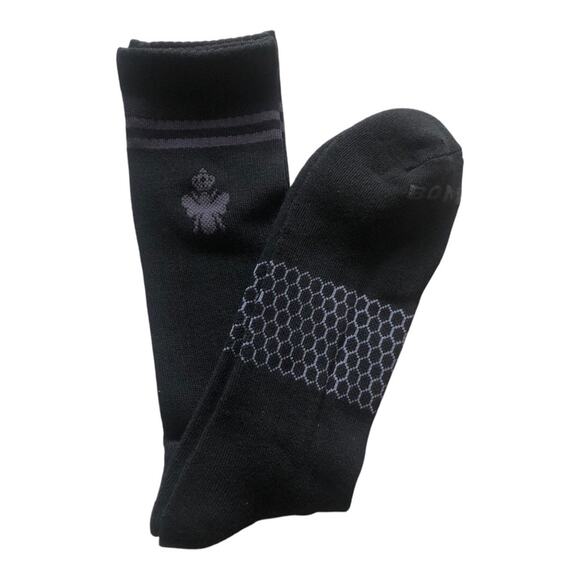 2 Pair Bombas NIP Men's Women's Calf Socks Black Gray Extra Large - Picture 9 of 11
